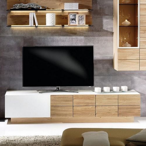 Modernes Fernsehmöbel - V-Montana  - Voglauer Möbelwerk Gschwandtner & Zwilling GmbH & Co. KG - lowboard / Eiche / Nussbaum