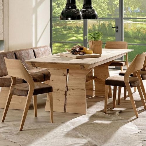 Moderner Esstisch - V-Organo - Voglauer Möbelwerk Gschwandtner & Zwilling GmbH & Co. KG - Eiche / Gestell aus Eiche / rechteckig