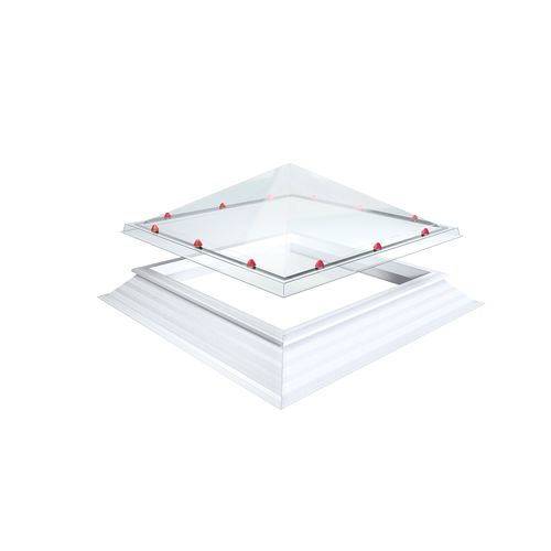 Glaslichtkuppel - PYRAMID: PC - SKYLUX - Polycarbonat / gebogen / für Dachterrasse