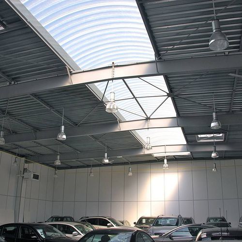 Kunststoffdach - CINTRALUX PRV LONGLIFE - SKYLUX - Well / gebogen / mit UV-Schutz
