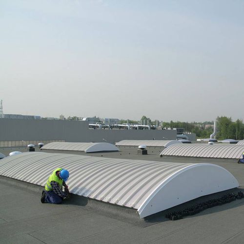 Kunststoffdach - CINTRALUX PRV HEATSTOP - SKYLUX - Well / gebogen / mit UV-Schutz