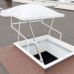 Glas-Rauchabzugsfenster - SKYMAX CE - SKYLUX - PVC / Rauch- und Wärmeabzugsanlage