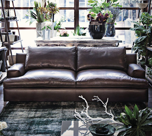 Modulsofa - MALTA - arketipo - modern / Baumwolle / Leder