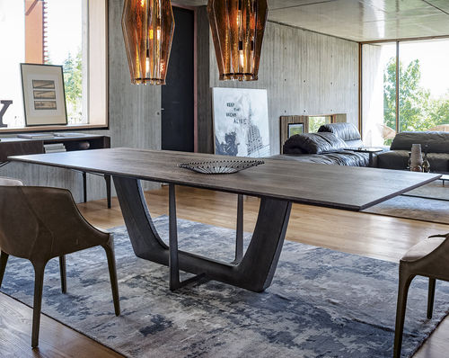 Moderner Esstisch - GREENWICH - arketipo - Eiche / Esche / Holzfurnier