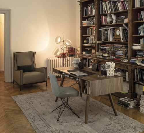 Moderner Schreibtisch - INKIOSTRO - arketipo - Eiche / Holzfurnier / Esche