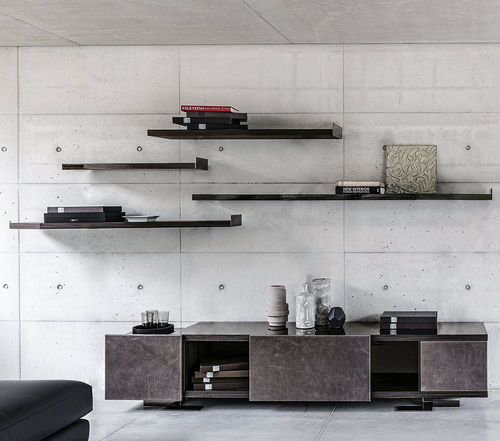 Wandmontiertes Regal - ENDOR - arketipo - modern / Holzfurnier / von Mauro Lipparini