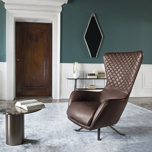 Klassischer Sessel - SIN SEATY - arketipo - Synthetikstoff / Leder / Metall