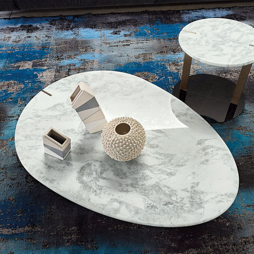 Moderner Couchtisch - DOUGLAS - arketipo - Glas / Metall / Marmor