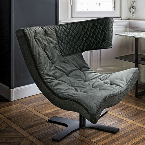 Sessel / originelles Design - ROXY - arketipo - Stoff / Leder / Metall