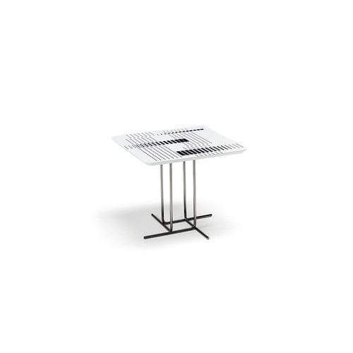Moderner Beistelltisch - ALIBI - arketipo - MDF / Gestell aus Metall / quadratisch