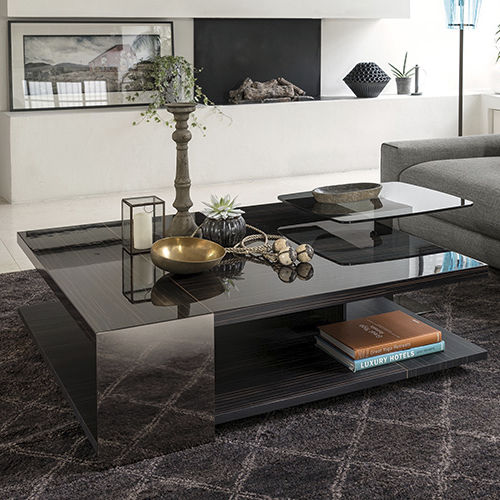 Moderner Couchtisch - NOTH - arketipo - Eiche / Holzfurnier / Ebenholz