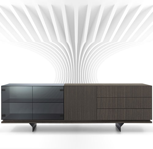 Modernes Sideboard - BROOKLYN - arketipo - MDF / Eukalyptusholz / Zebrano
