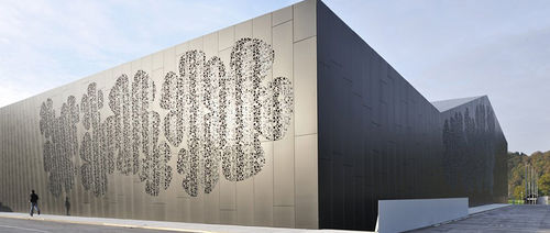 Paneel-Fassadenverkleidung - CAR PARK GRILLS - Alubond Europe - Metall / perforiert / mit Hintergrundbeleuchtung