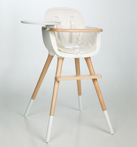 Standard-Hochstuhl - PLUS ONE OVO - micuna - Buche / Kunststoff / Metall