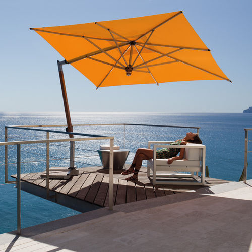 Quadratischer Sonnenschirm - ISCHIA  - FIM - schwenkbar / Ampel / Holz