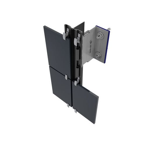 Hinterlüftete Fassade / Keramik - VARIO CLIPS - ETEM  - Glas / Verbundwerkstoff / Stein