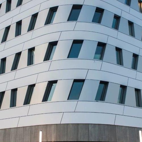 Hinterlüftete Fassade / Keramik - FORTE LIGHT - ETEM  - Glas / Verbundwerkstoff / Stein