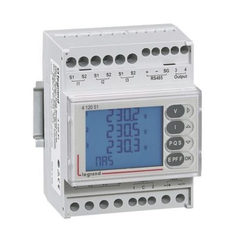 Energiezähler mit LCD-Display - emdx&sup3; - LEGRAND - Impulsausgang / RS-485