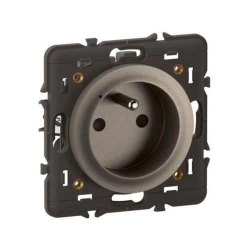 Wandmontierte Steckdose - CT0460 - LEGRAND - bündig / Objekteinrichtung / Metalloptik
