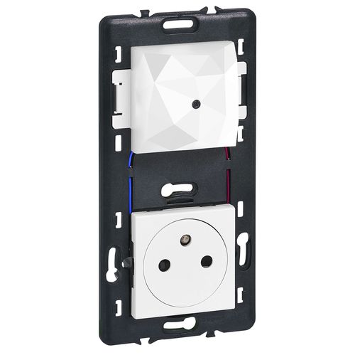 Doppelte Steckdose - 077700LB - LEGRAND - wandmontiert / bündig / für Büro