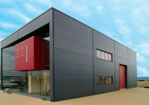 Sandwichpaneel für Fassaden - FISCHERTHERM LL 80 - Fischer Profil GmbH  - einseitig metallbeschichtet / Kern aus Polyurethanschaum