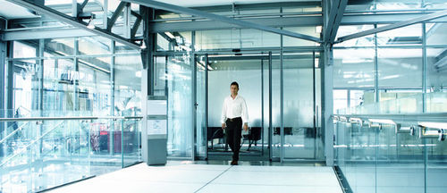 Eingangstür - Standard (SLX-M) - Gilgen Door Systems AG  - Stahl / Schiebe / Glas