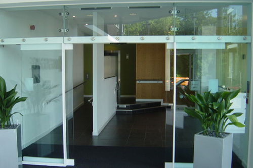 Eingangstür - All glass (PSF) - Gilgen Door Systems AG  - Glas / Schiebe / Glas
