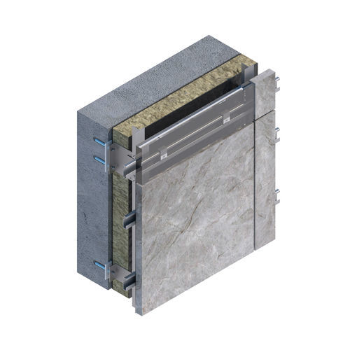 Befestigungssystem für Fassaden - VECO-2000 - GIP GmbH  - Aluminium / für Natursteinfassade / unsichtbar