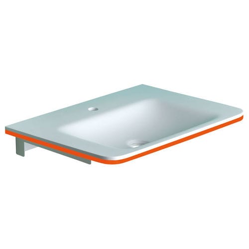 Corian®-Waschbecken - B44CNM05 - PONTE GIULIO - Konsole / Stein / Metall