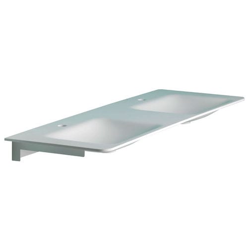 Corian®-Waschbecken - B44CNM07 - PONTE GIULIO - Konsole / Stein / Metall
