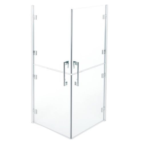 Glas-Duschkabine - C53FBS21 - PONTE GIULIO - Aluminium / einflügelig / für Eckeinbau