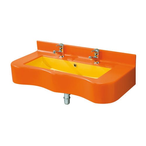 Corian®-Waschbecken - B44CNM01 - PONTE GIULIO - Konsole / Stein / aus lackiertem Stahl