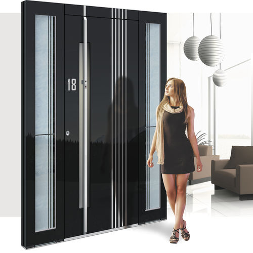 Eingangstür - AA  - INOTHERM - Aluminium / einflügelig / halbverglast