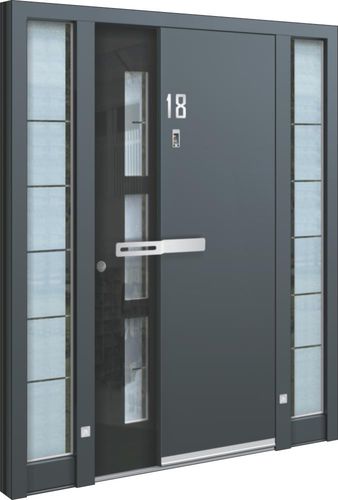 Eingangstür - AA 225 - INOTHERM - Glas / Aluminium / Edelstahl