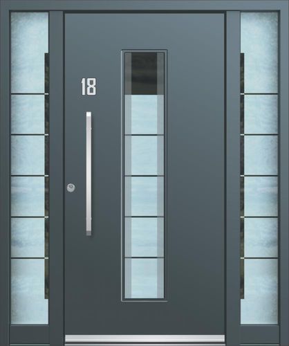 Eingangstür - AGE 1113 - INOTHERM - Glas / Aluminium / Edelstahl