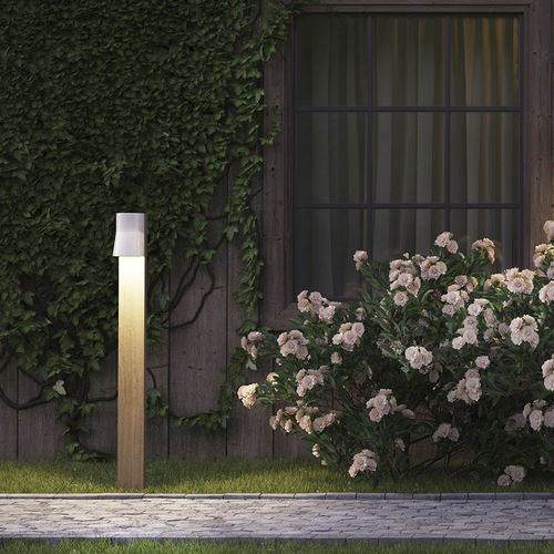 Leuchtpoller für Garten - BEACON - Royal Botania - modern / Teakholz / Porzellan