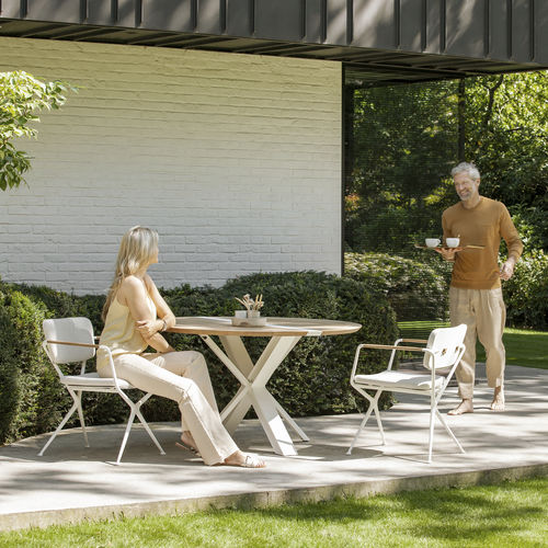 Moderner Gartenstuhl - EXES - Royal Botania - für Außenbereich / Aluminium / Stoff