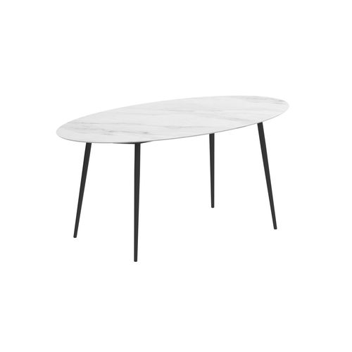 Moderner Stehtisch - STYLETTO - Royal Botania - Keramik / Gestell aus Aluminium / oval