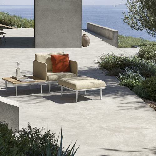 Moderne Ottomane - STYLETTO - Royal Botania - Stoff / Aluminium / rechteckig