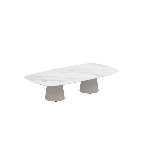 Moderner Tisch -  CONIX - Royal Botania - Teakholz / Keramik / Gestell aus Beton