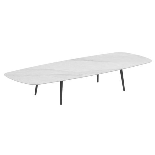 Moderner Couchtisch - STYLETTO - Royal Botania - Teakholz / Keramik / Gestell aus Aluminium