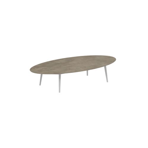 Moderner Esstisch - STYLETTO - Royal Botania - Keramik / Gestell aus Aluminium / oval