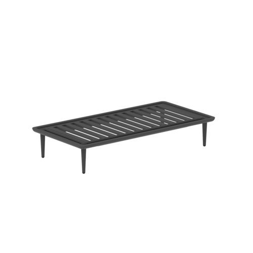Moderne Ottomane - STYLETTO - Royal Botania - Stoff / Aluminium / rechteckig