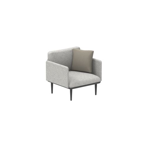 Moderner Sessel - STYLETTO - Royal Botania - Stoff / Aluminium / grau
