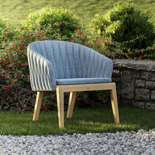 Moderner Sessel - CALYPSO 77 - Royal Botania - Stoff / Teakholz / mit abnehmbarem Kissen