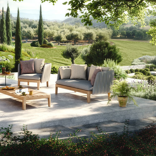 Modernes Sofa - CALYPSO 140 - Royal Botania - für Außenbereich / Stoff / mit Armlehnen