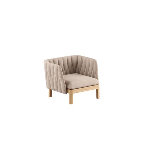 Moderner Sessel - CALYPSO 70 - Royal Botania - Stoff / Teakholz / mit abnehmbarem Kissen