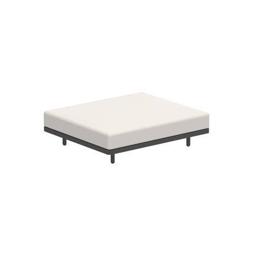 Moderne Ottomane - ALURA - Royal Botania - Stoff / Aluminium / rechteckig