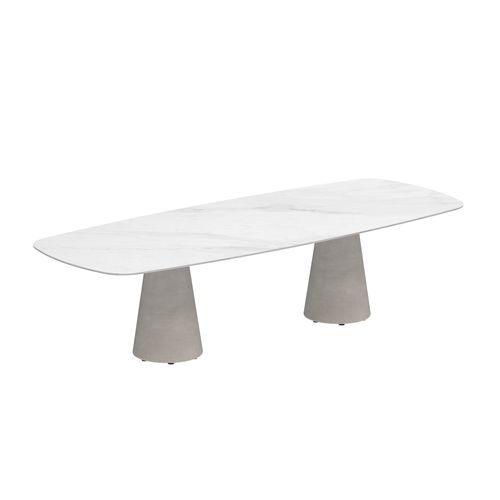 Moderner Esstisch - CONIX - Royal Botania - Teakholz / Keramik / Beton