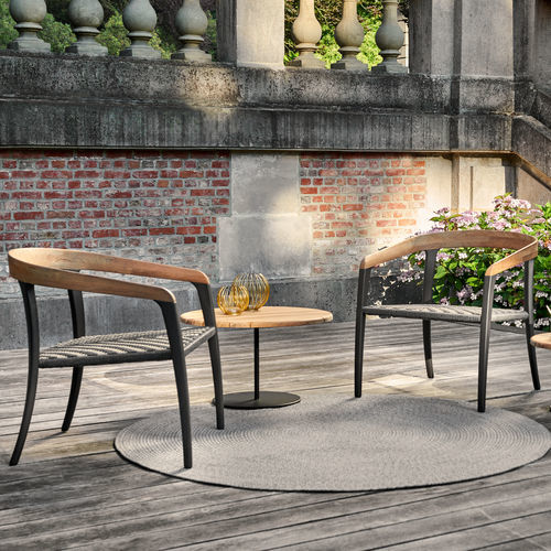 Moderner Sessel - JIVE - Royal Botania - Stoff / Teakholz / Aluminium